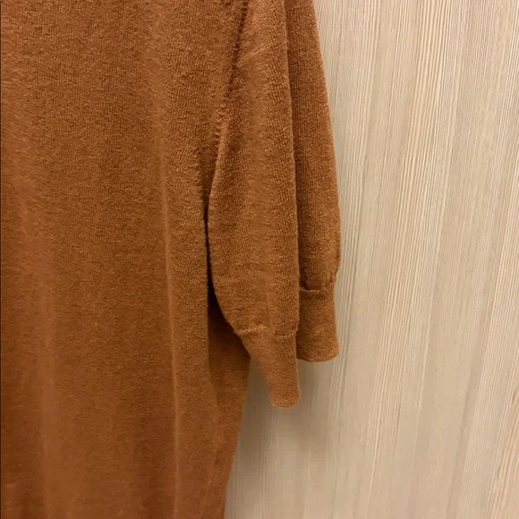 Drake's - Brown Knitted Linen-Cotton Short-Sleeve Polo Shirt - Size M - Picture 4 of 9